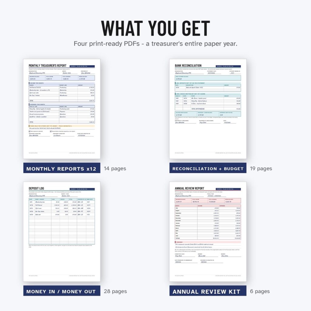 PTA Treasurer Report Bundle, photo 2
