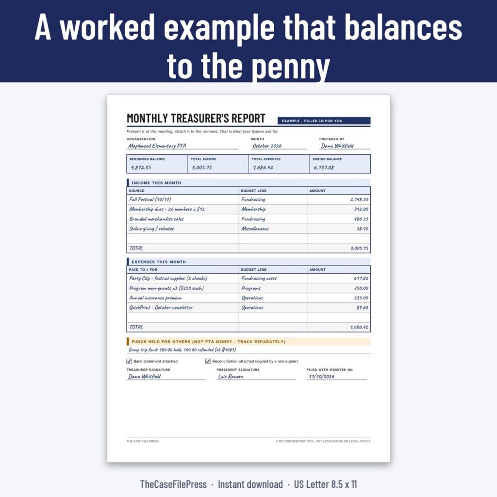 PTA Treasurer Report Bundle, photo 6