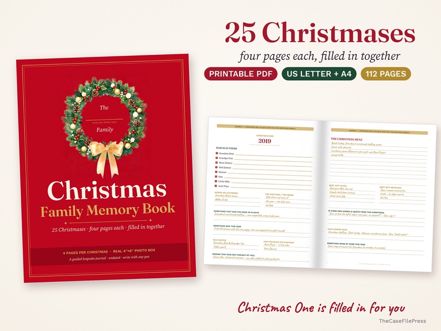 Christmas Family Memory Book