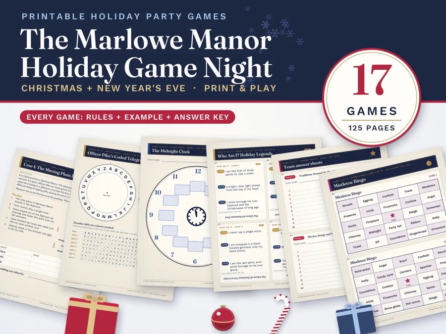 The Marlowe Manor Holiday Game Night